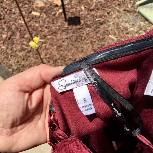 Speechless Girls/Junior Sz 5 Burgundy Dress - Picture 4 of 6